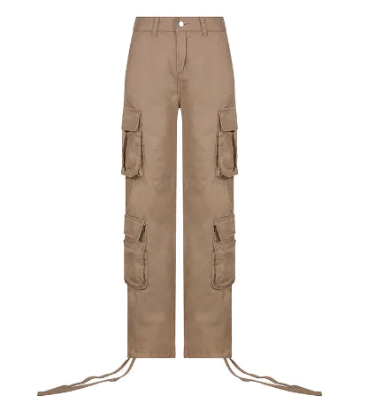 Load image into Gallery viewer, Cargo Solid Baggy Pants
