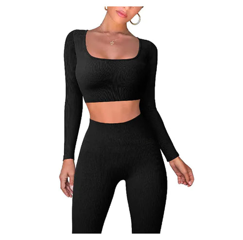 Load image into Gallery viewer, Gym Crop Tank Top Leggings Set
