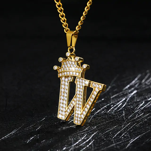 Zircon Alphabet Necklace