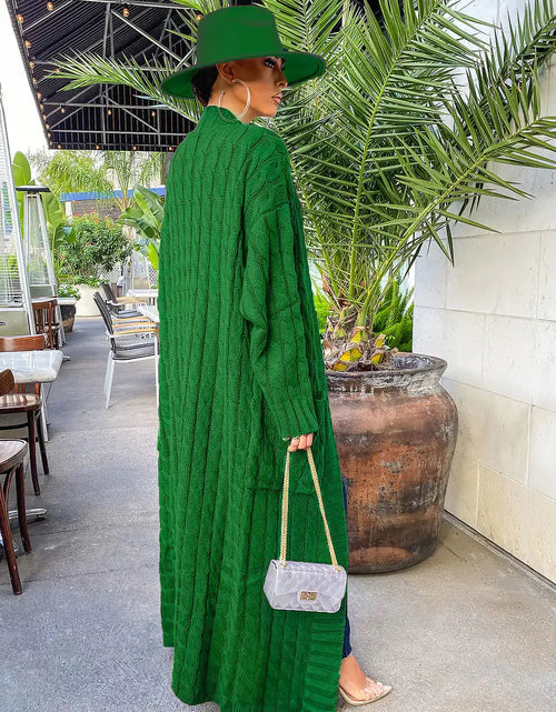 Load image into Gallery viewer, Drop Shoulder Maxi Sweater Cardigan
